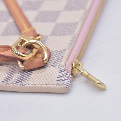 $2240 2019 Louis Vuitton Damier Azur Neo Neverfull GM Rose Ballerine