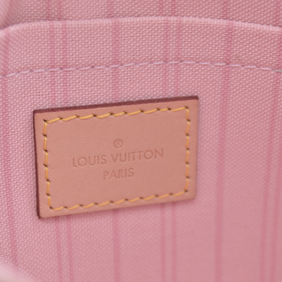 $2240 2019 Louis Vuitton Damier Azur Neo Neverfull GM Rose Ballerine