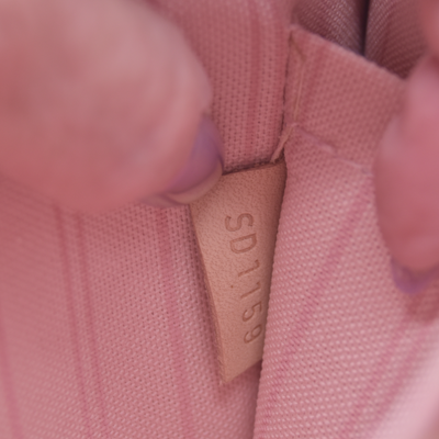 $2240 2019 Louis Vuitton Damier Azur Neo Neverfull GM Rose Ballerine