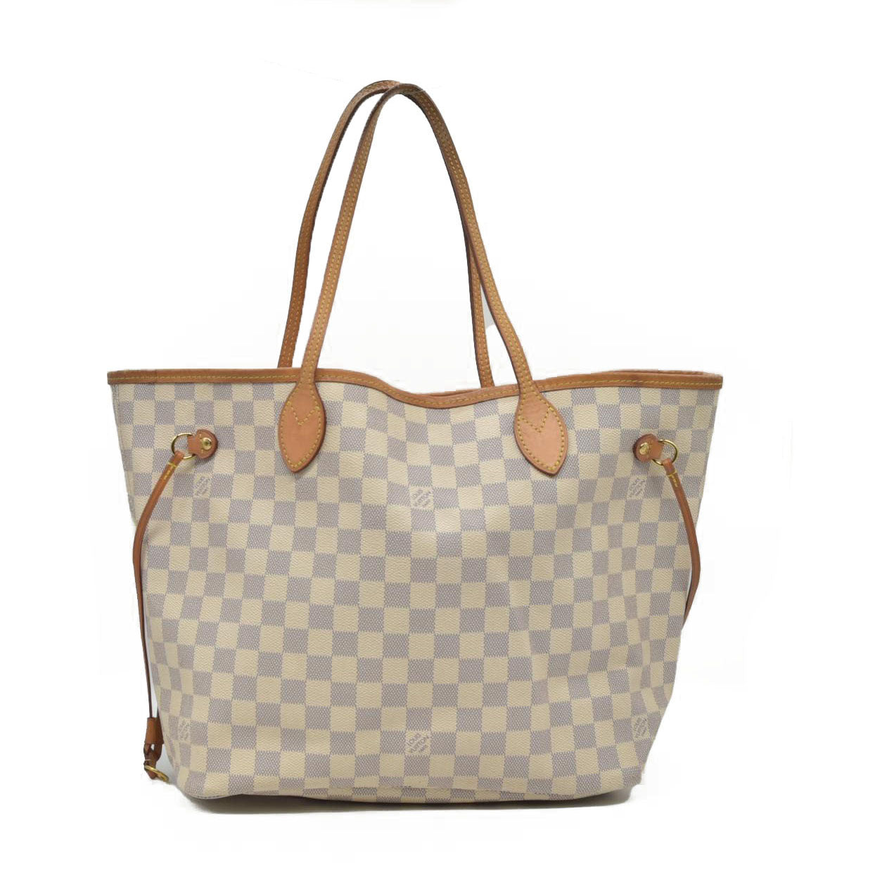$2170 Louis Vuitton Damier Azur Neo Neverfull MM Rose Ballerine RFID