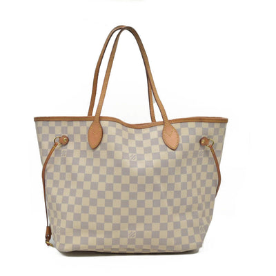 $2170 Louis Vuitton Damier Azur Neo Neverfull MM Rose Ballerine RFID
