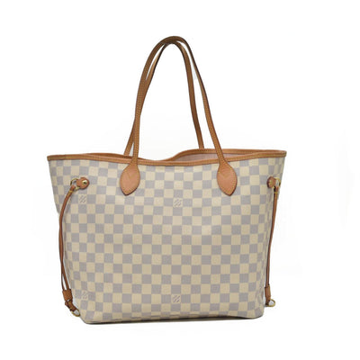 $2170 Louis Vuitton Damier Azur Neo Neverfull MM Rose Ballerine RFID