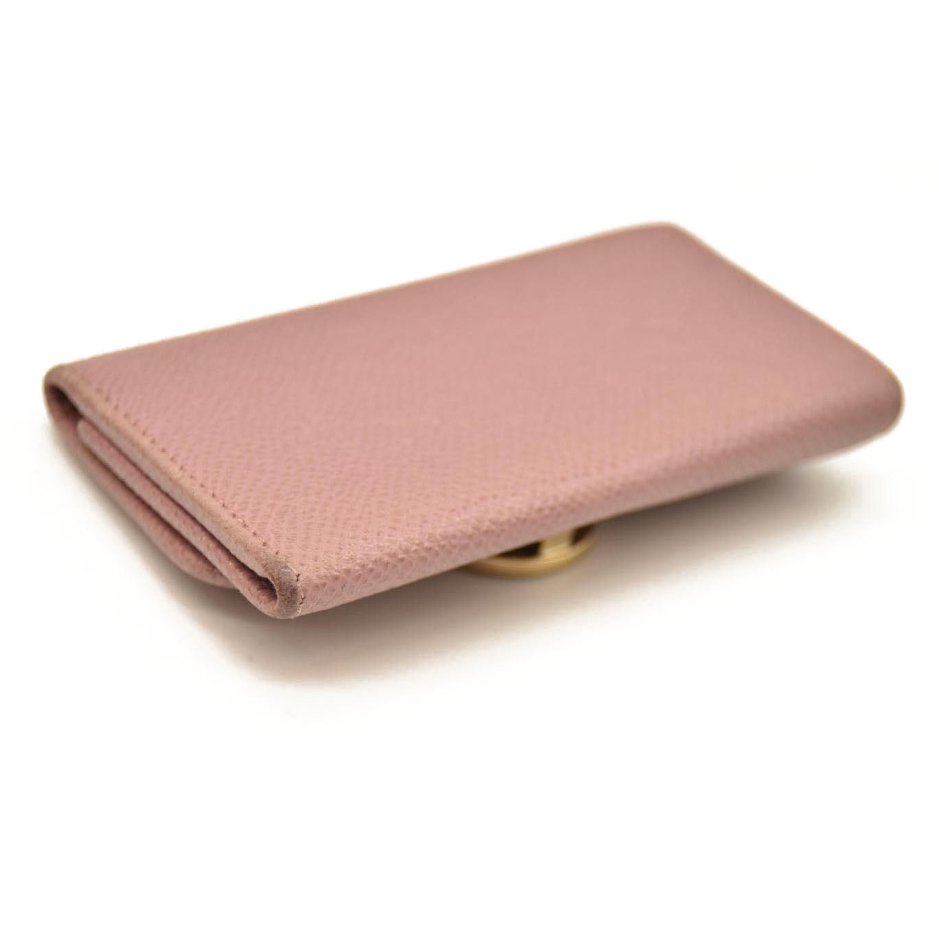 BVLGARI BVLGARIBVLGARI Clip Leather 6 Ring Key Case Pink