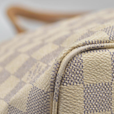 $2170 Louis Vuitton Damier Azur Neo Neverfull MM Rose Ballerine RFID