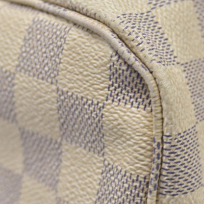 $2170 Louis Vuitton Damier Azur Neo Neverfull MM Rose Ballerine RFID