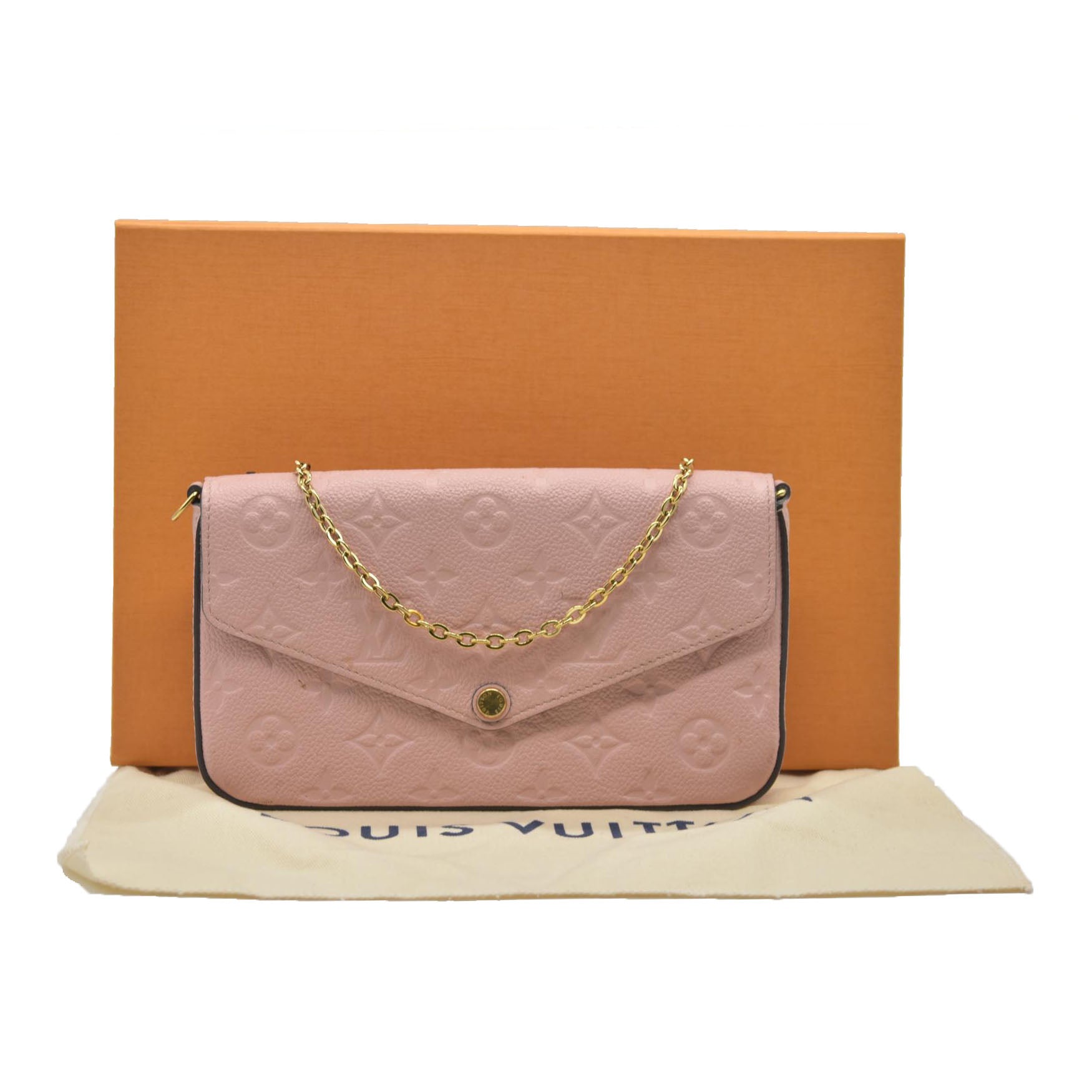 $1720 Louis Vuitton LV Monogram Pochette Félicie Pink