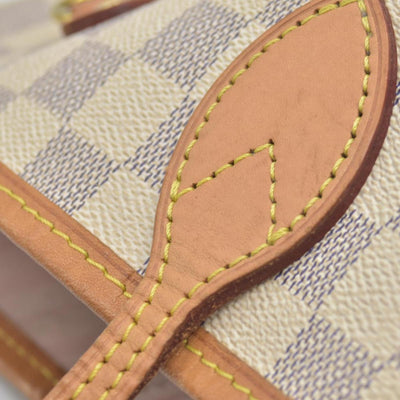 $2170 Louis Vuitton Damier Azur Neo Neverfull MM Rose Ballerine RFID
