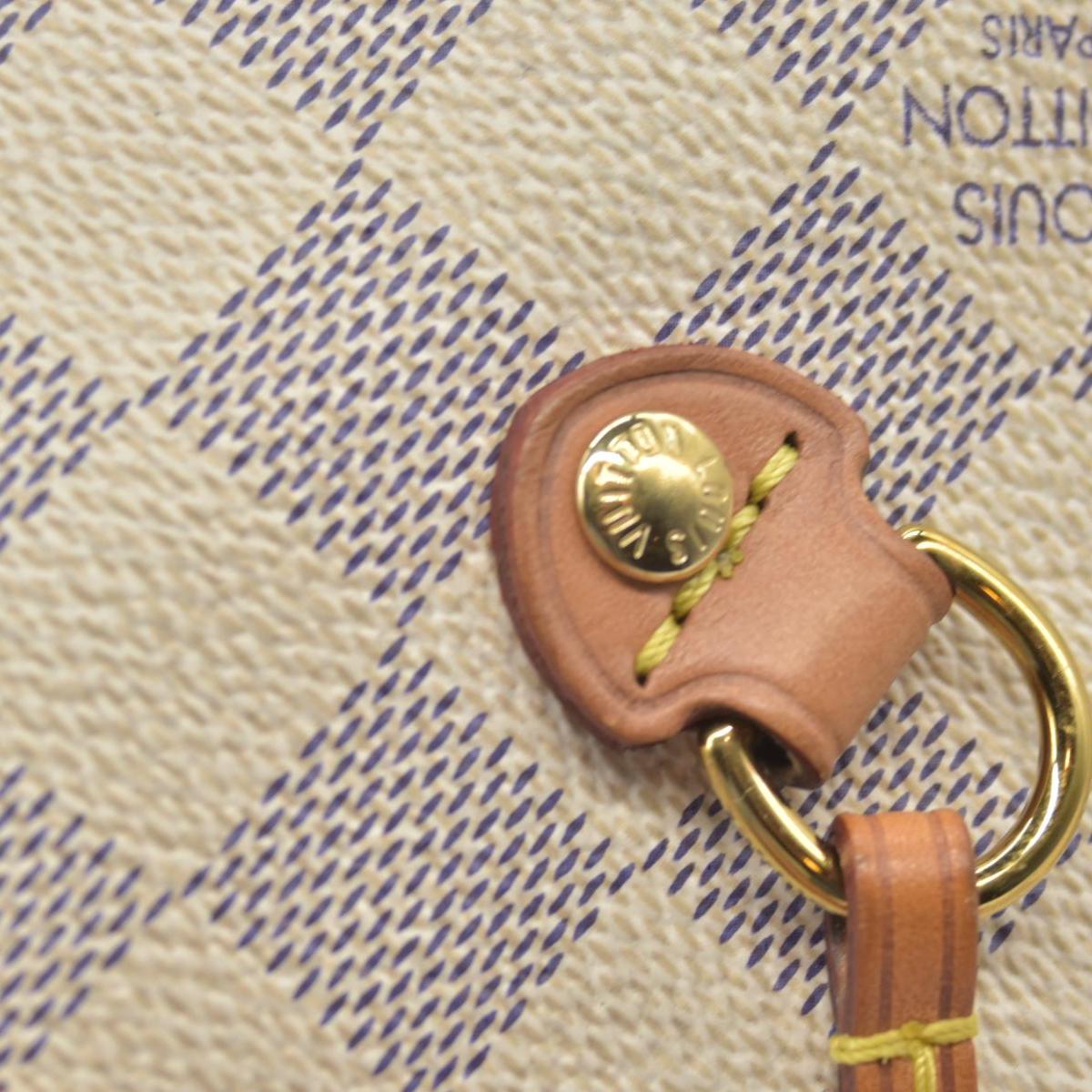 $2170 Louis Vuitton Damier Azur Neo Neverfull MM Rose Ballerine RFID