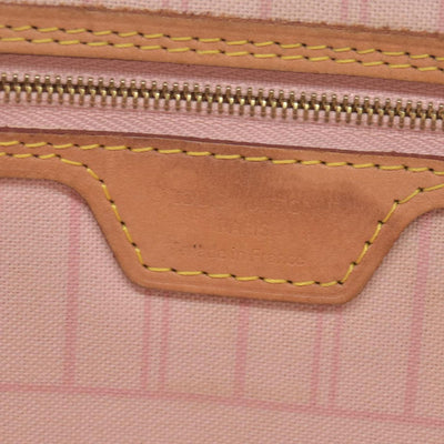 $2170 Louis Vuitton Damier Azur Neo Neverfull MM Rose Ballerine RFID