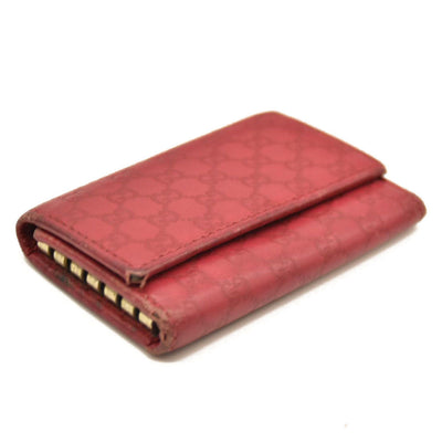 Gucci  Guccissima 6 Key Holder Case Pink