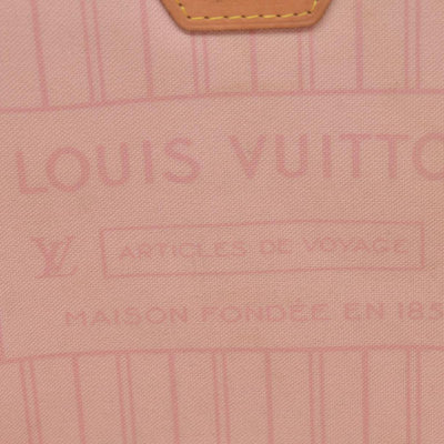 $2170 Louis Vuitton Damier Azur Neo Neverfull MM Rose Ballerine RFID