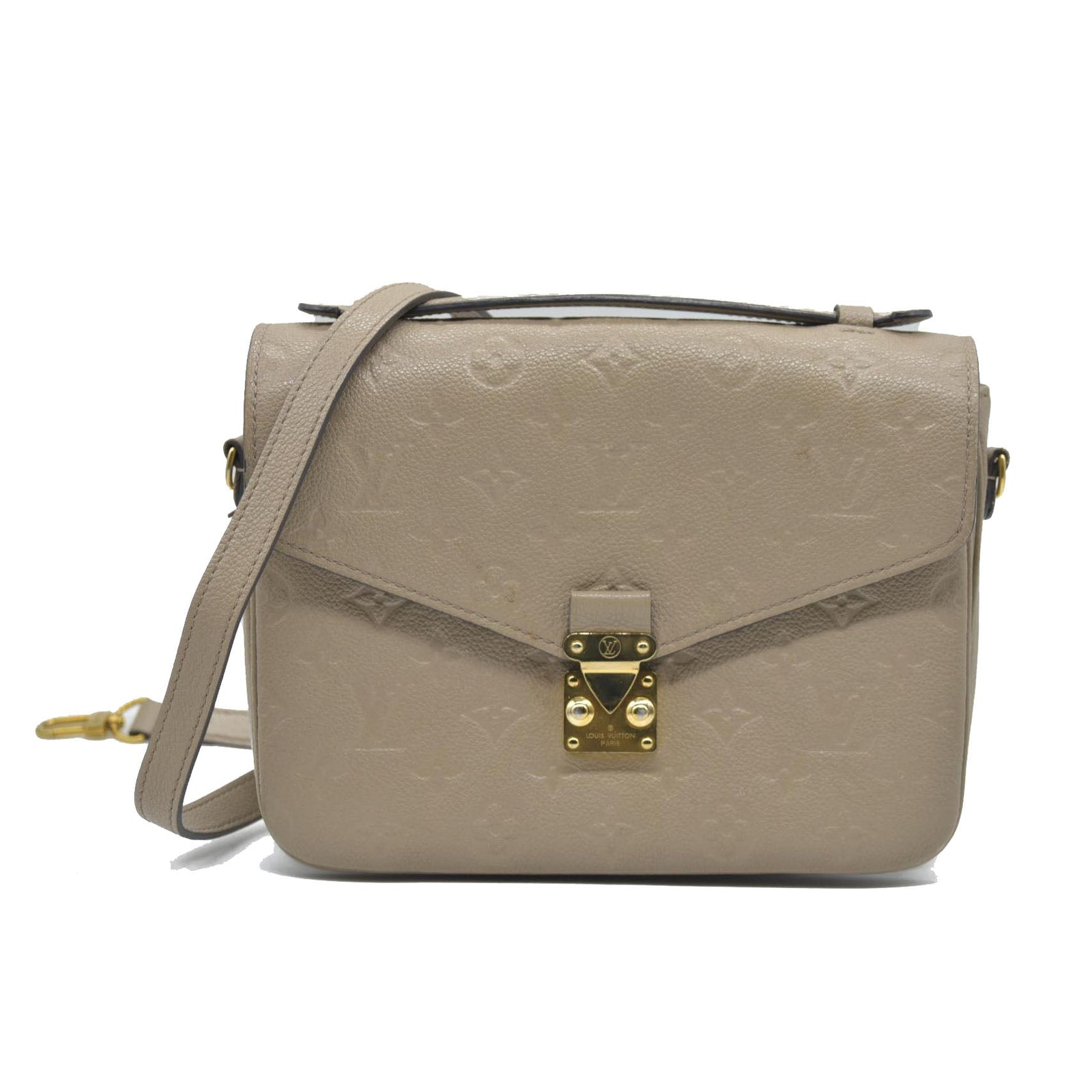 $3000 Louis Vuitton Pochette Métis Monogram Empreinte Leather Beige