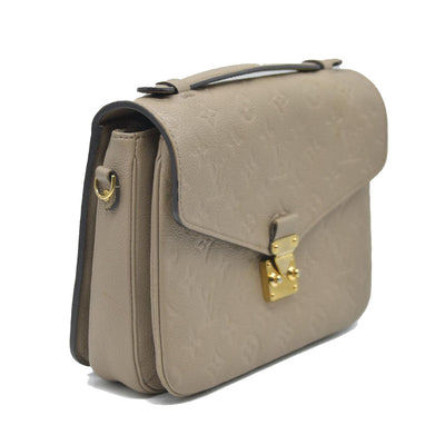 $3000 Louis Vuitton Pochette Métis Monogram Empreinte Leather Beige