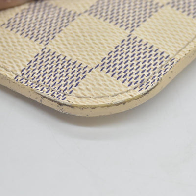 $600 Louis Vuitton Damier Azur Neverfull MM GM Pochette Rose Ballerine RFID
