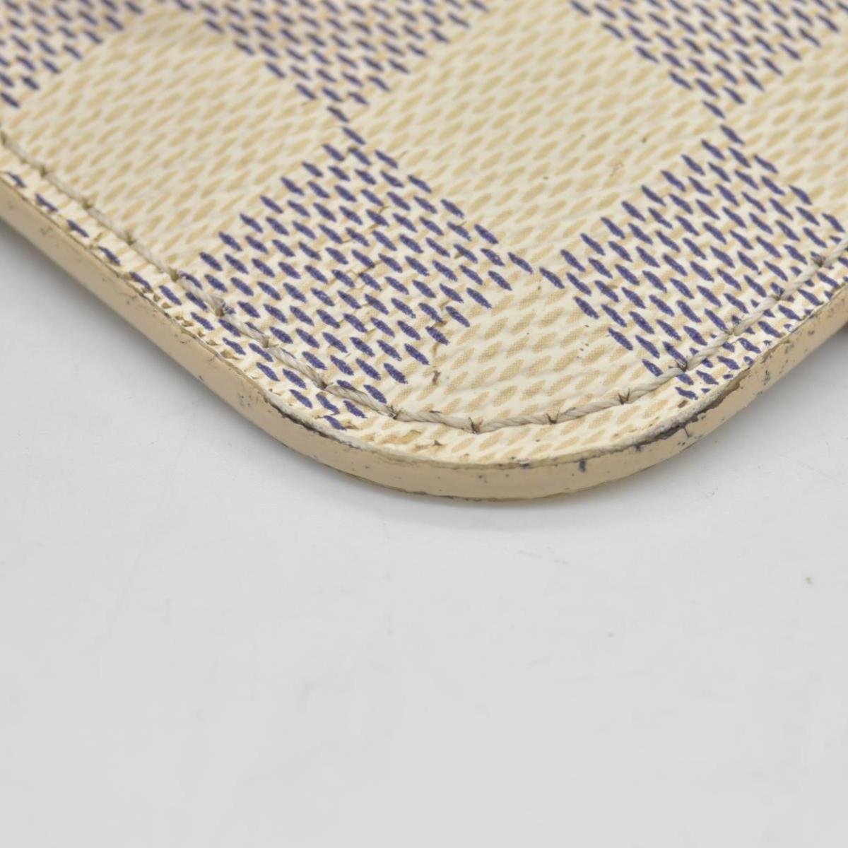 $600 Louis Vuitton Damier Azur Neverfull MM GM Pochette Rose Ballerine RFID