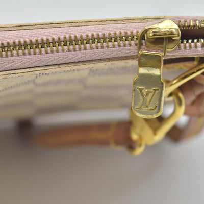 $600 Louis Vuitton Damier Azur Neverfull MM GM Pochette Rose Ballerine RFID