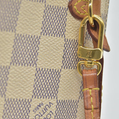 $600 Louis Vuitton Damier Azur Neverfull MM GM Pochette Rose Ballerine RFID