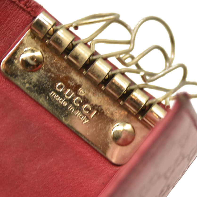 Gucci  Guccissima 6 Key Holder Case Pink
