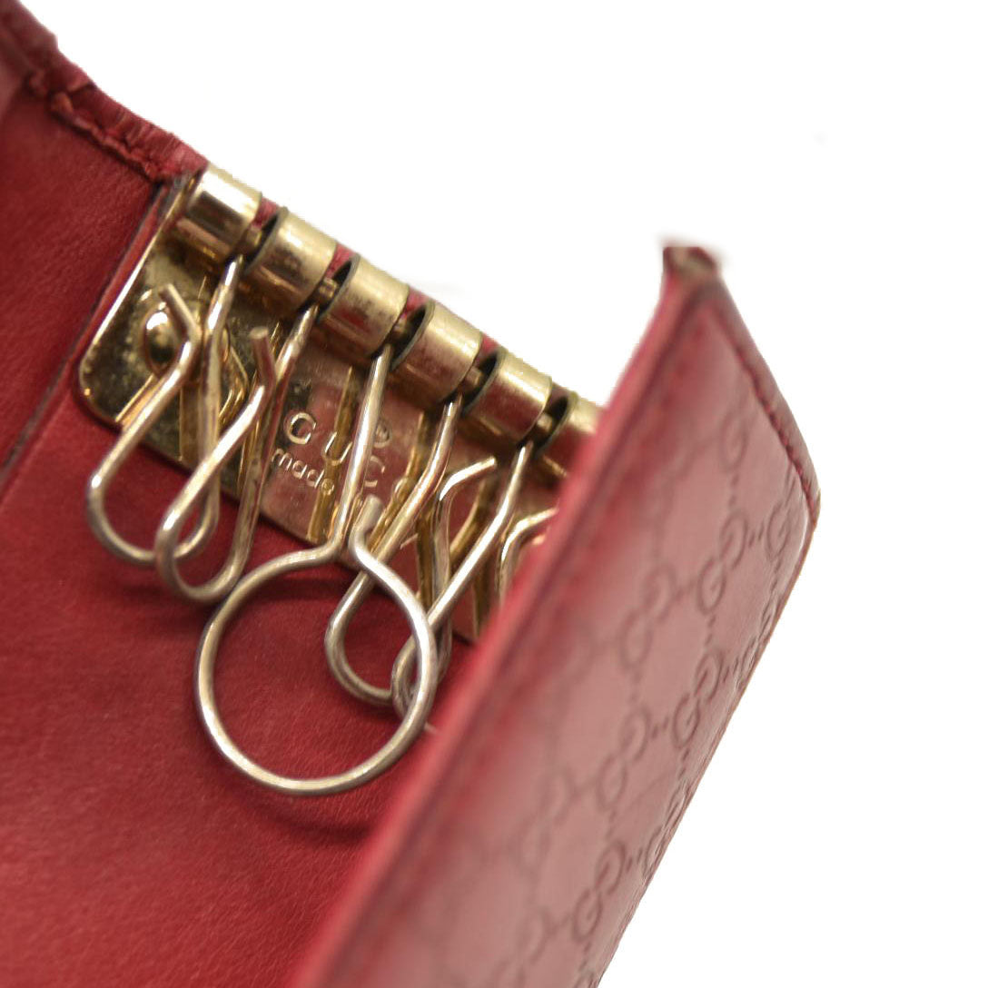 Gucci  Guccissima 6 Key Holder Case Pink