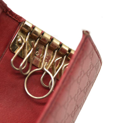 Gucci  Guccissima 6 Key Holder Case Pink