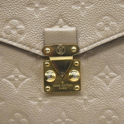 $3000 Louis Vuitton Pochette Métis Monogram Empreinte Leather Beige