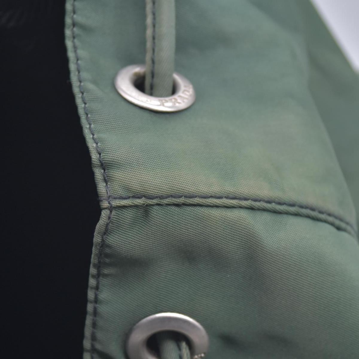 $1450 PRADA Vela Tessuto Nylon Pocket Backpack Army Green CONSIGNMENT 10021350