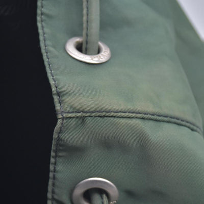 $1450 PRADA Vela Tessuto Nylon Pocket Backpack Army Green CONSIGNMENT 10021350