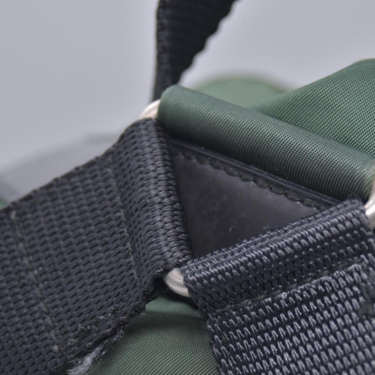 $1450 PRADA Vela Tessuto Nylon Pocket Backpack Army Green CONSIGNMENT 10021350