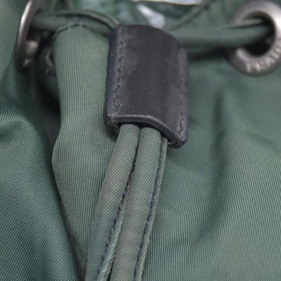 $1450 PRADA Vela Tessuto Nylon Pocket Backpack Army Green CONSIGNMENT 10021350