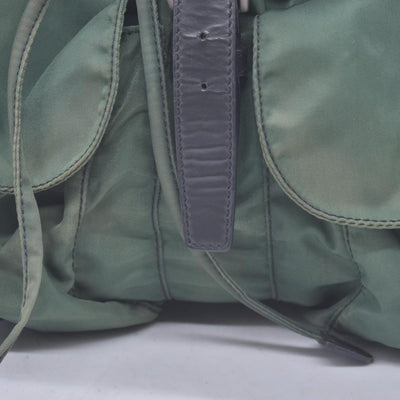 $1450 PRADA Vela Tessuto Nylon Pocket Backpack Army Green CONSIGNMENT 10021350