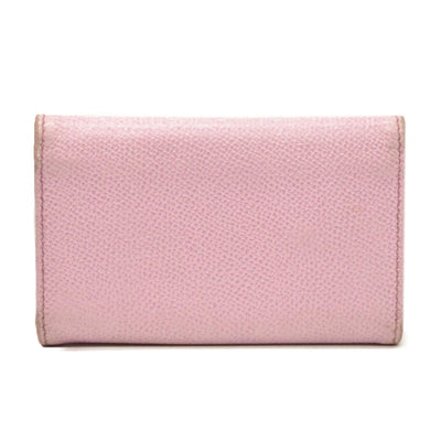 Salvatore Ferragamo Gancini Leather 6 Ring Key Case Pink