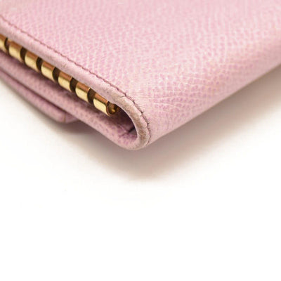 Salvatore Ferragamo Gancini Leather 6 Ring Key Case Pink