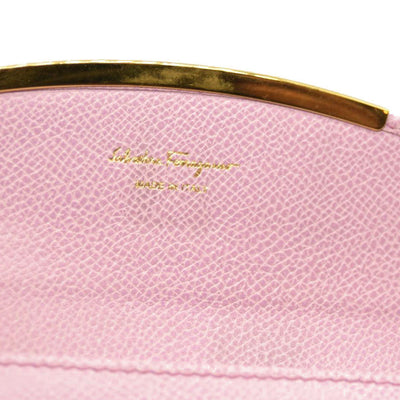 Salvatore Ferragamo Gancini Leather 6 Ring Key Case Pink