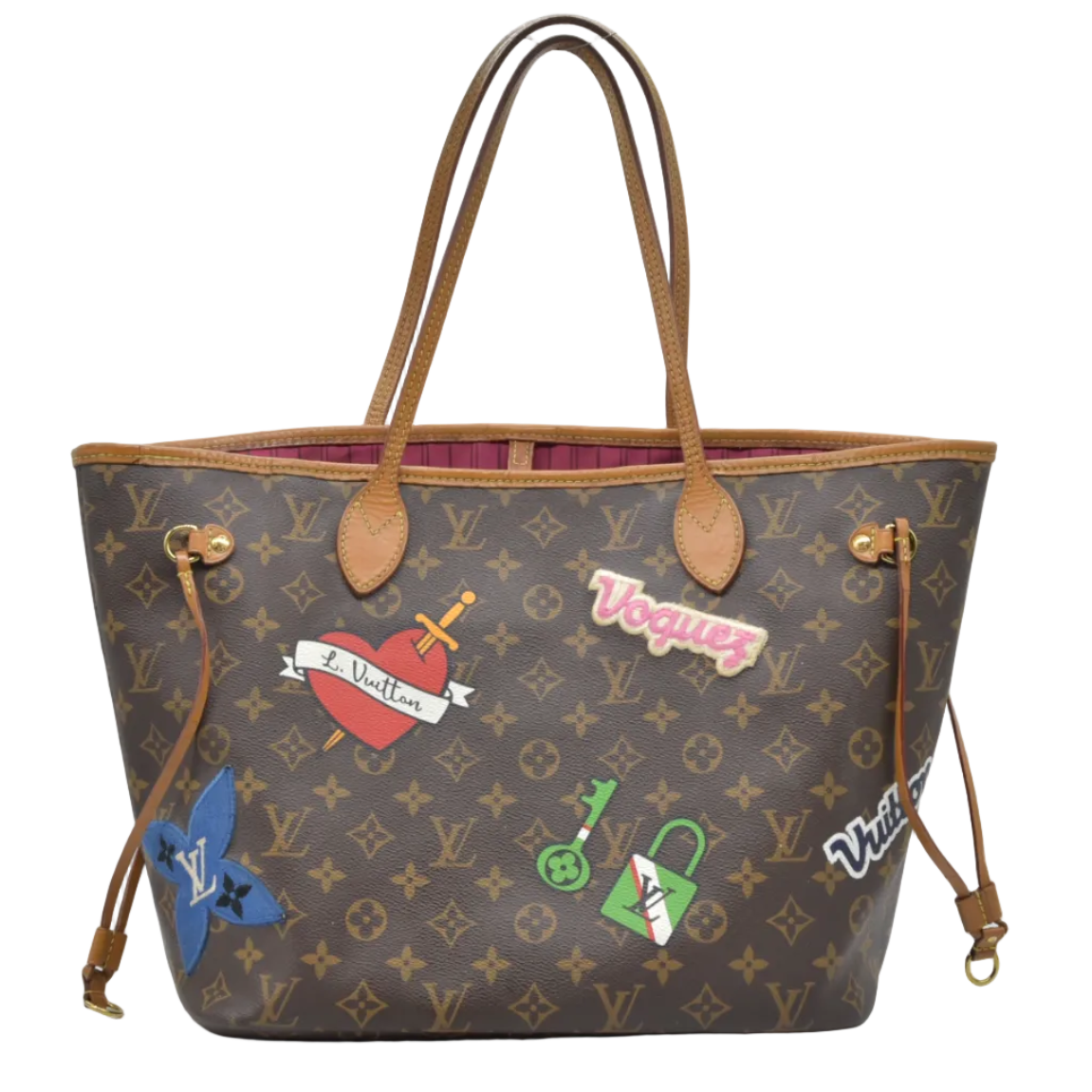 $2490 Louis Vuitton Monogram Travel Stickers Neverfull MM 2018 AR3168