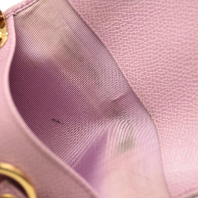 Salvatore Ferragamo Gancini Leather 6 Ring Key Case Pink