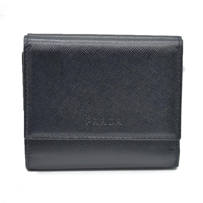 AUCTION $775 Prada  Saffiano Business Card Holder Nero Black