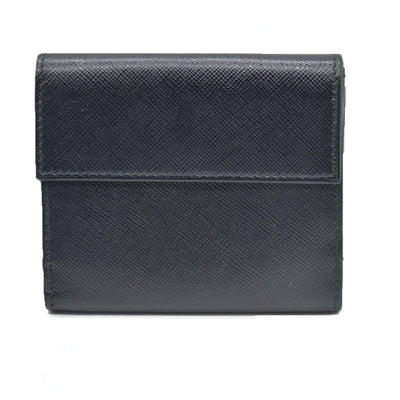 AUCTION $775 Prada  Saffiano Business Card Holder Nero Black