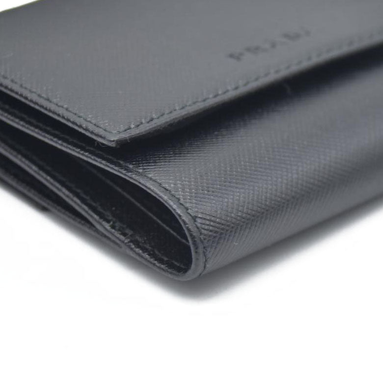 AUCTION $775 Prada  Saffiano Business Card Holder Nero Black