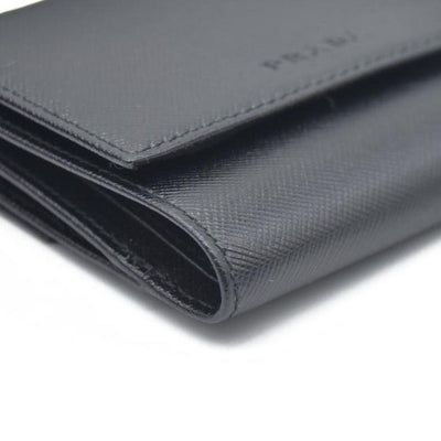 AUCTION $775 Prada  Saffiano Business Card Holder Nero Black