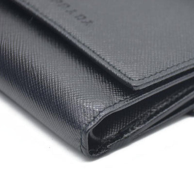 AUCTION $775 Prada  Saffiano Business Card Holder Nero Black