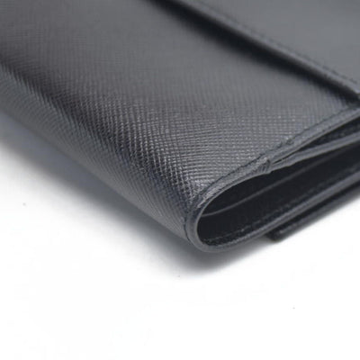 AUCTION $775 Prada  Saffiano Business Card Holder Nero Black