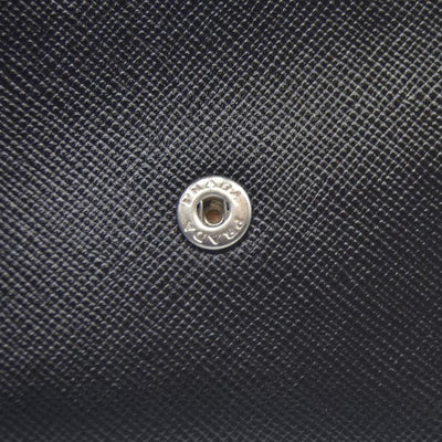 AUCTION $775 Prada  Saffiano Business Card Holder Nero Black