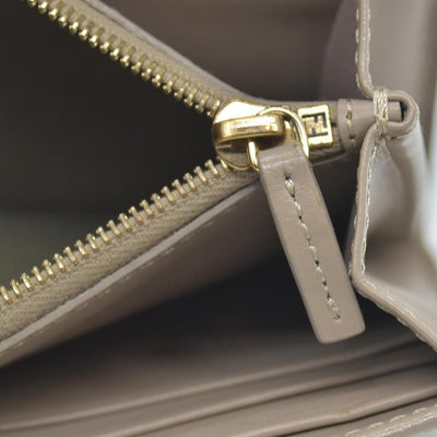 Fendi Fendi Taupe Leather F is Fendi Continental Wallet CONSIGNMENT