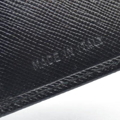 AUCTION $775 Prada  Saffiano Business Card Holder Nero Black