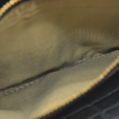 Chloe Lily Leather Zip Around Long Wallet Purse Black