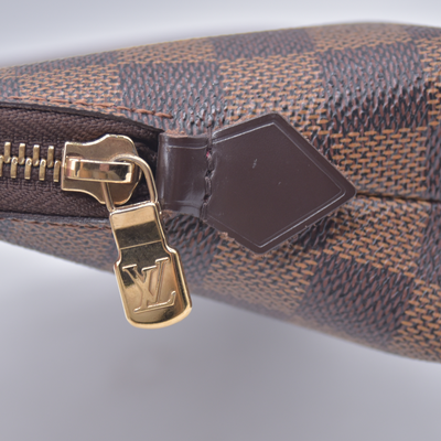 $850 2011 Louis Vuitton Damier Ebene Pochette Cosmetic GM Pouch Bag CA4181