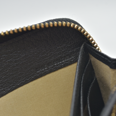 Chloe Lily Leather Zip Around Long Wallet Purse Black