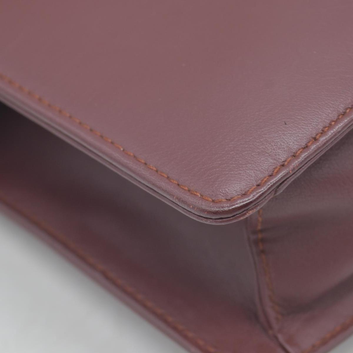 $1010 Cartier Leather Toiletry Clutch Bag Burgundy Red CONSIGNMENT