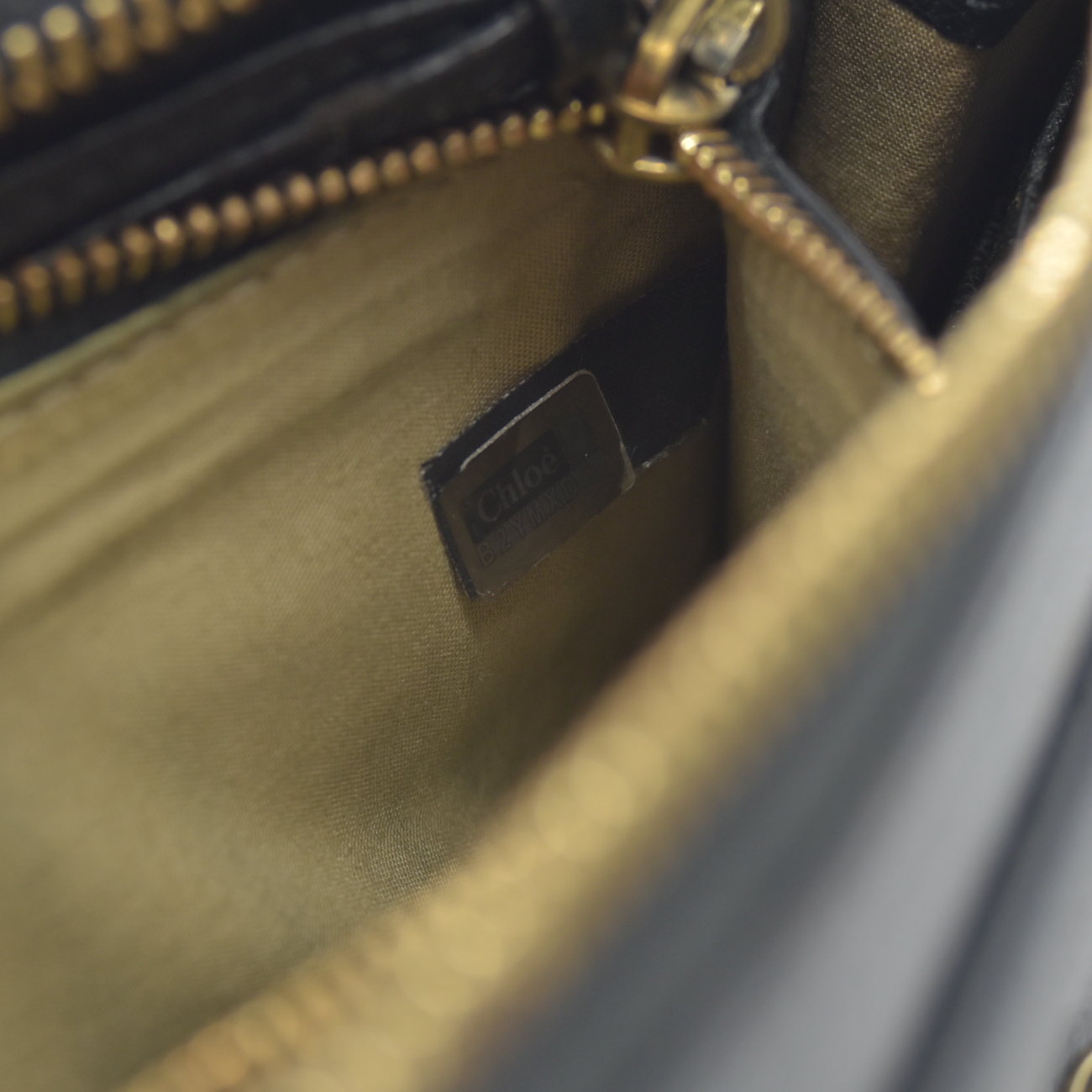 Chloe Lily Leather Zip Around Long Wallet Purse Black