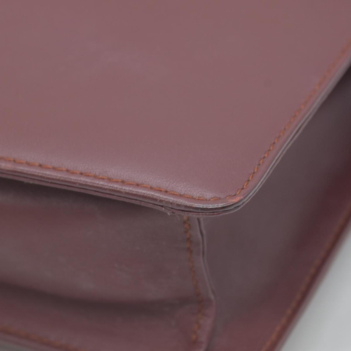 $1010 Cartier Leather Toiletry Clutch Bag Burgundy Red CONSIGNMENT